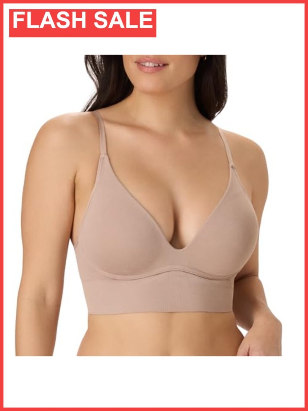 Seamless Push-Up Bralette Wireless Convertible Longline Bra